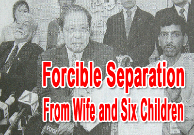 Forcible separation of Marimuthu from wife and six children - habeas corpus writ